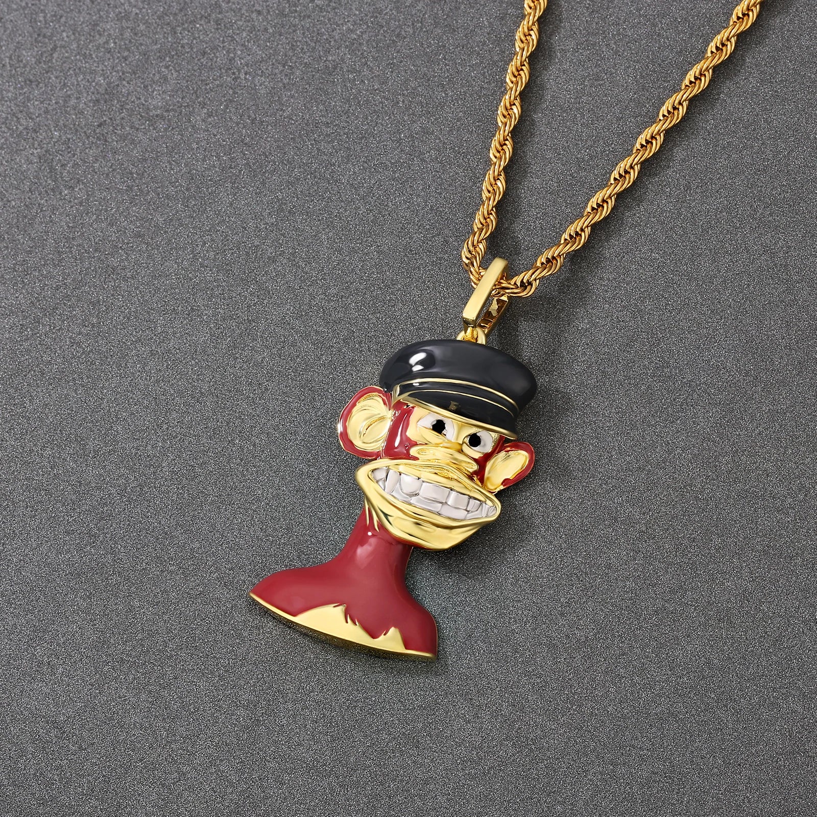 Bling Proud X Bored Ape NFT Pendant with Platinum Teeth 