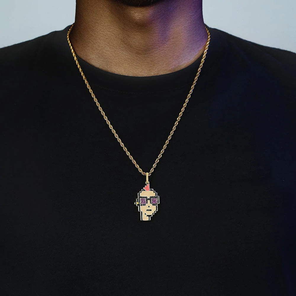 Bling Proud X Crypto Punk NFT Pendant Red Hair Man 