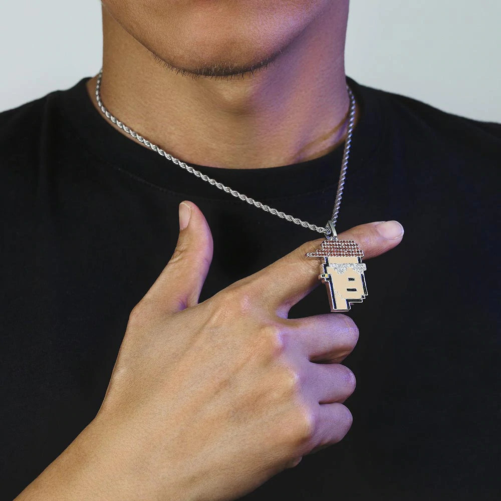 Bling Proud X Crypto Punk NFT Pendant Red Hat Man 