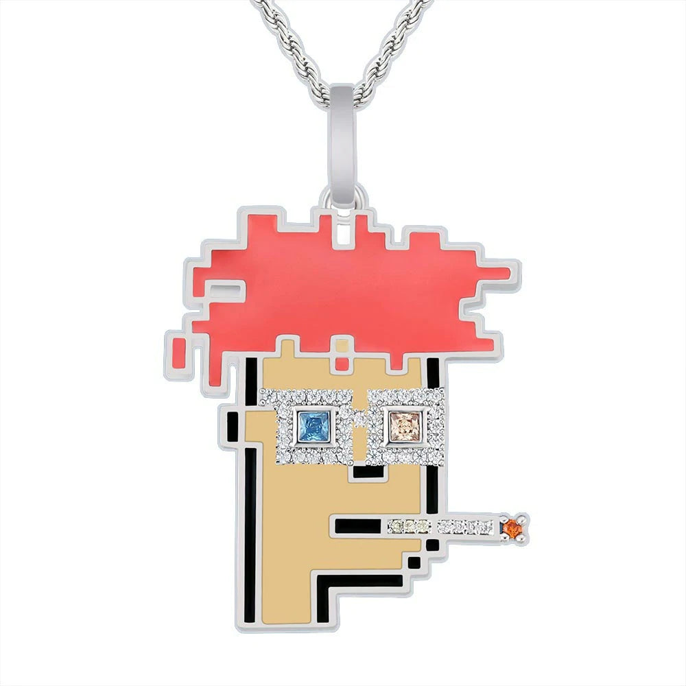 Bling Proud X Crypto Punk NFT Pendant Smoking Man 