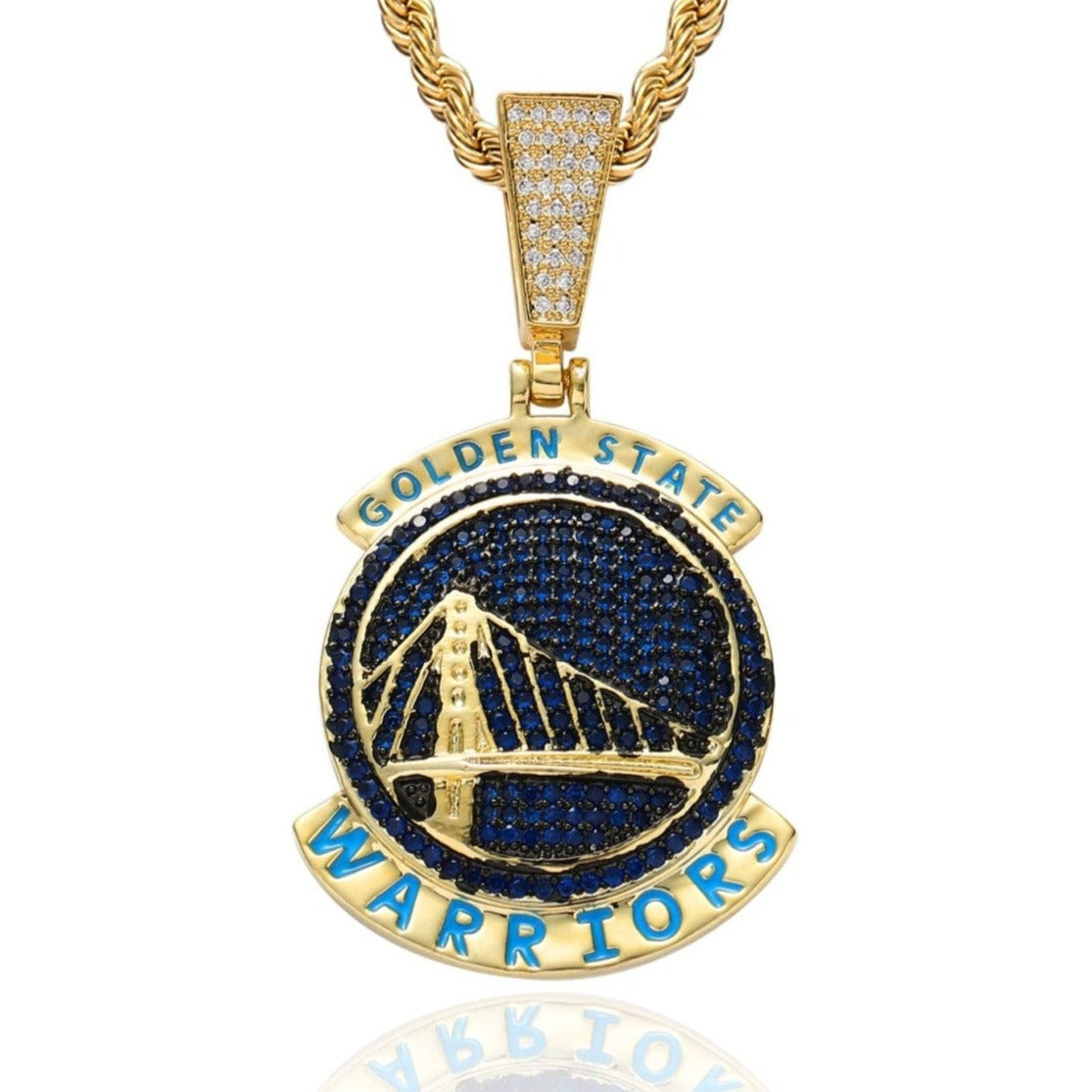 Bling Proud X NBA Golden State Warriors Pendant Charms & Pendants 20" 14K Gold No need