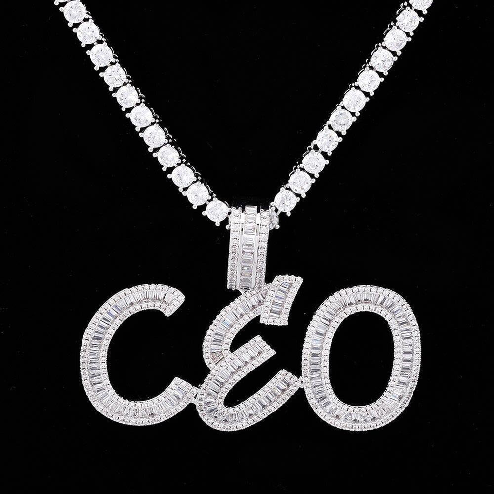 Custom Baguette Letter Pendant (1 letter available) 