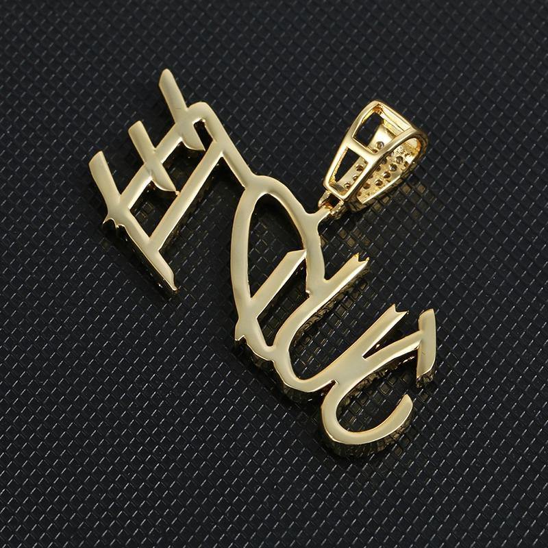 Custom Iced Out Name Letters Pendant Necklace 