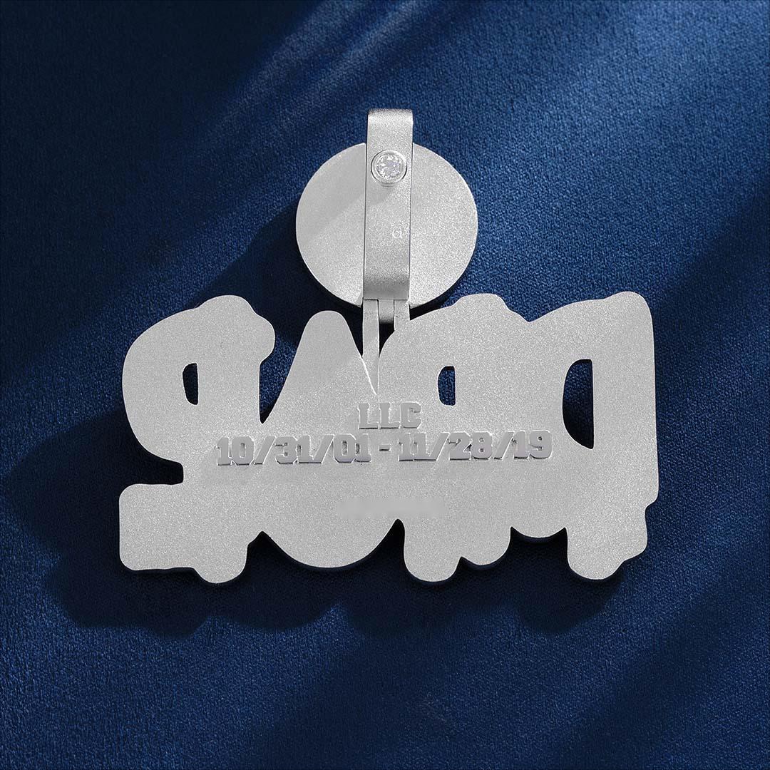 Custom Moissanite Diamond Letters Glow In The Dark Pendant Deposit (Non-refundable) 