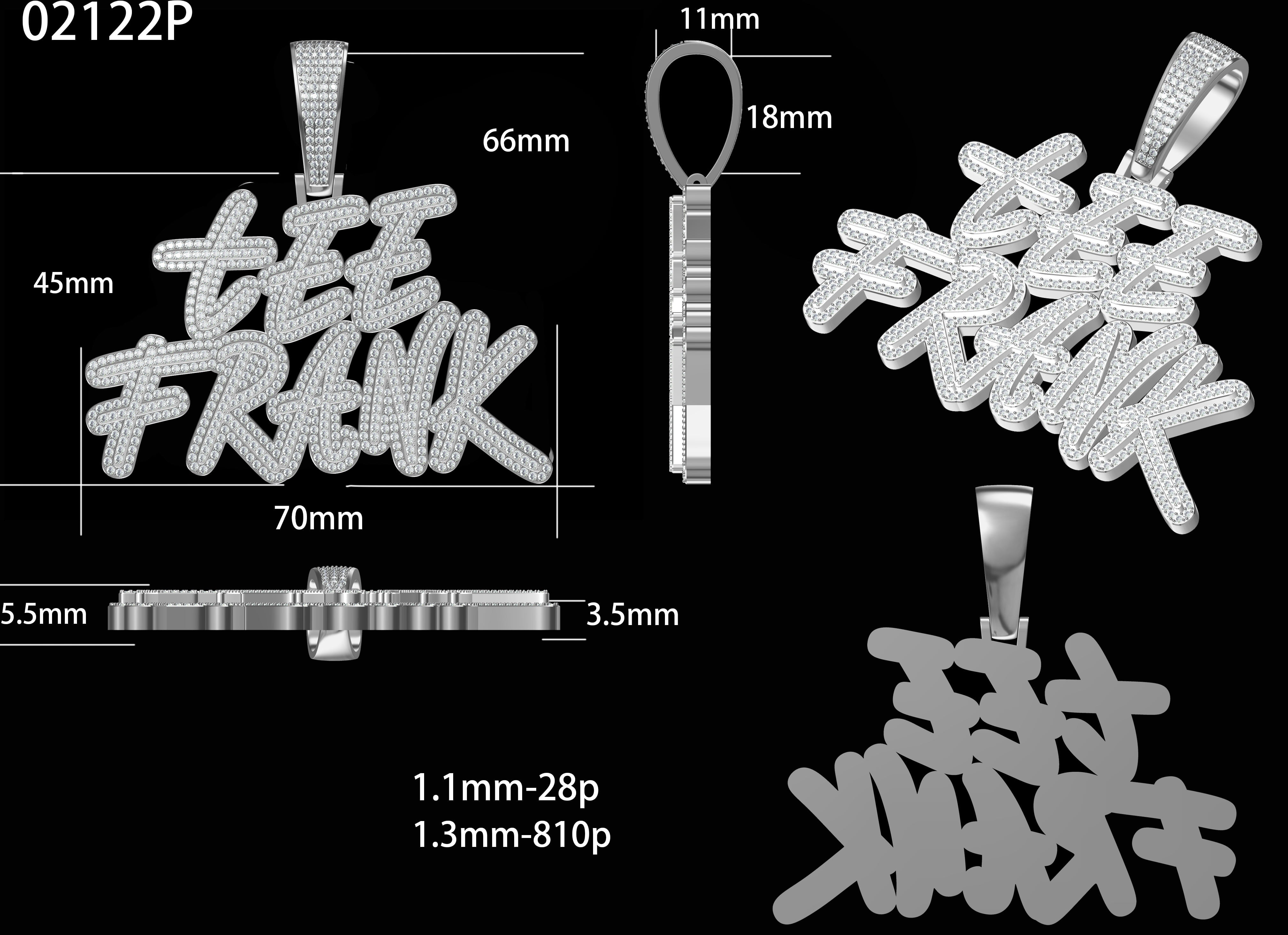 Custom Moissanite Diamond Letters Pendant Deposit (Non refundable) 