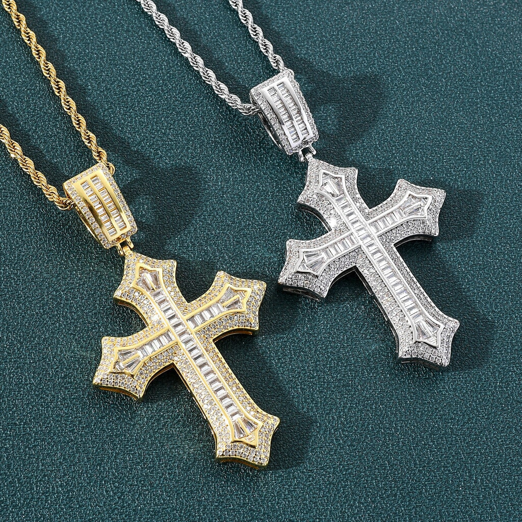 Forever Love Cross Pendant 14K Gold Plated 
