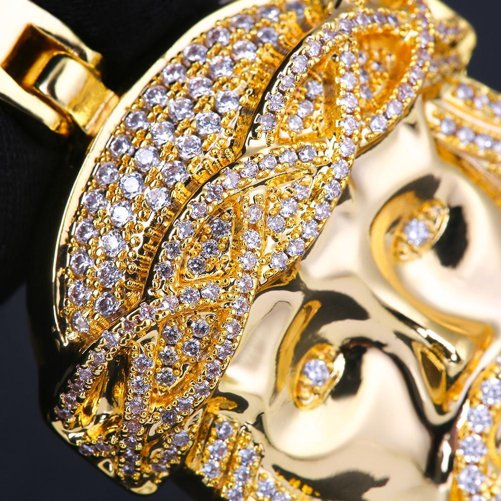 Iced Jesus Pendant 14K Gold Plated 