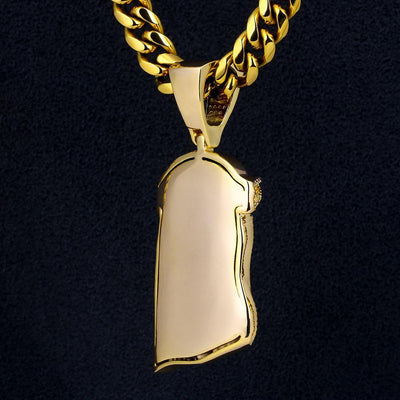 Iced Jesus Pendant 14K Gold Plated 