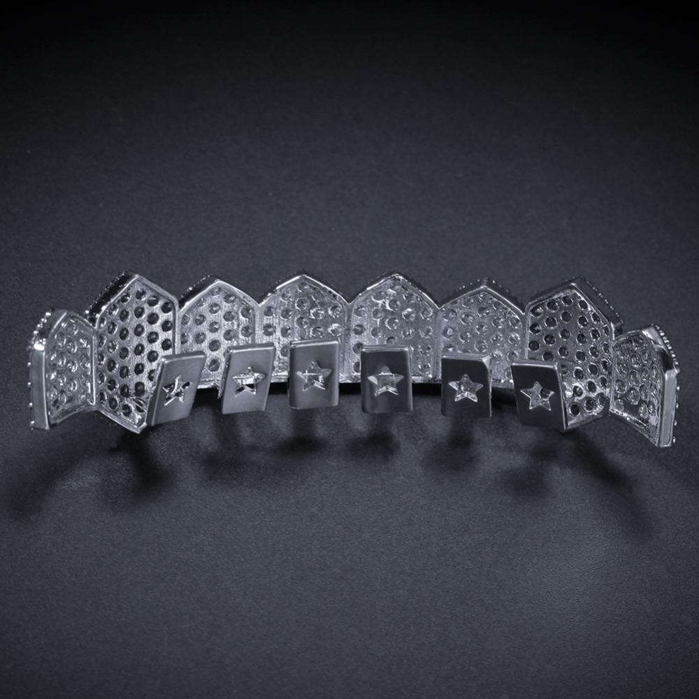 Iced Out Hip-Hop Teeth Grillz 