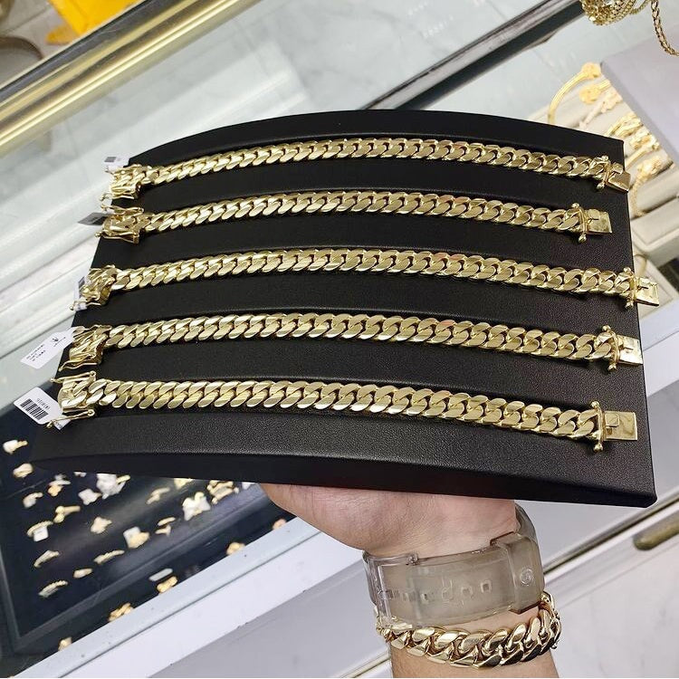 Solid 14K Gold Cuban Link Chain - 12MM 