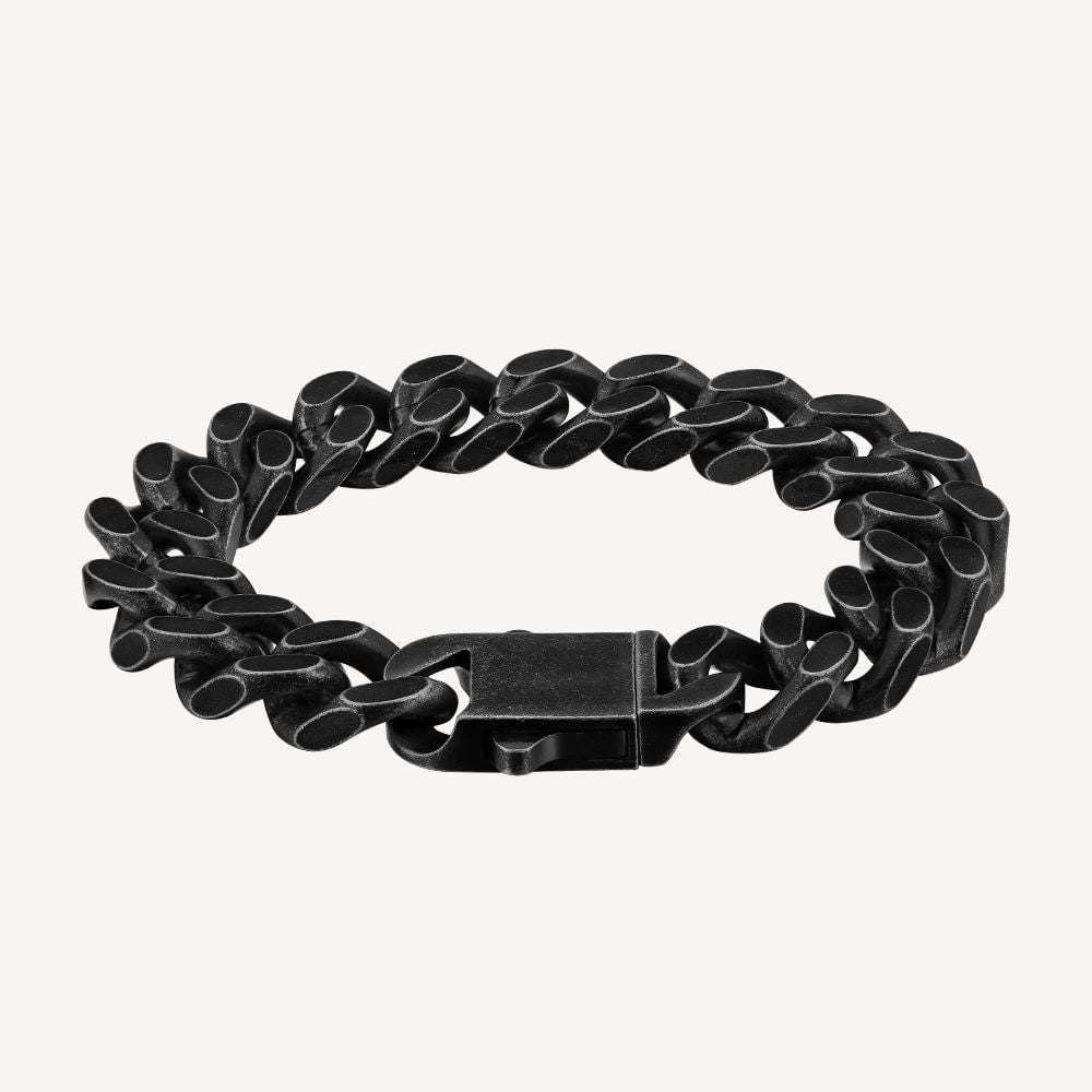 The Darth Vader II® - 14mm Black Cuban Link Bracelet in Black Gold Bracelets 