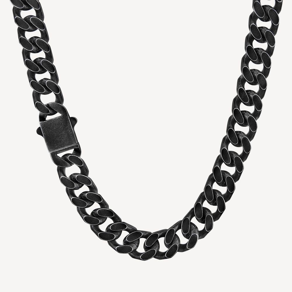 The Darth Vader II® - 14mm Black Cuban Link Chain in Black Gold 