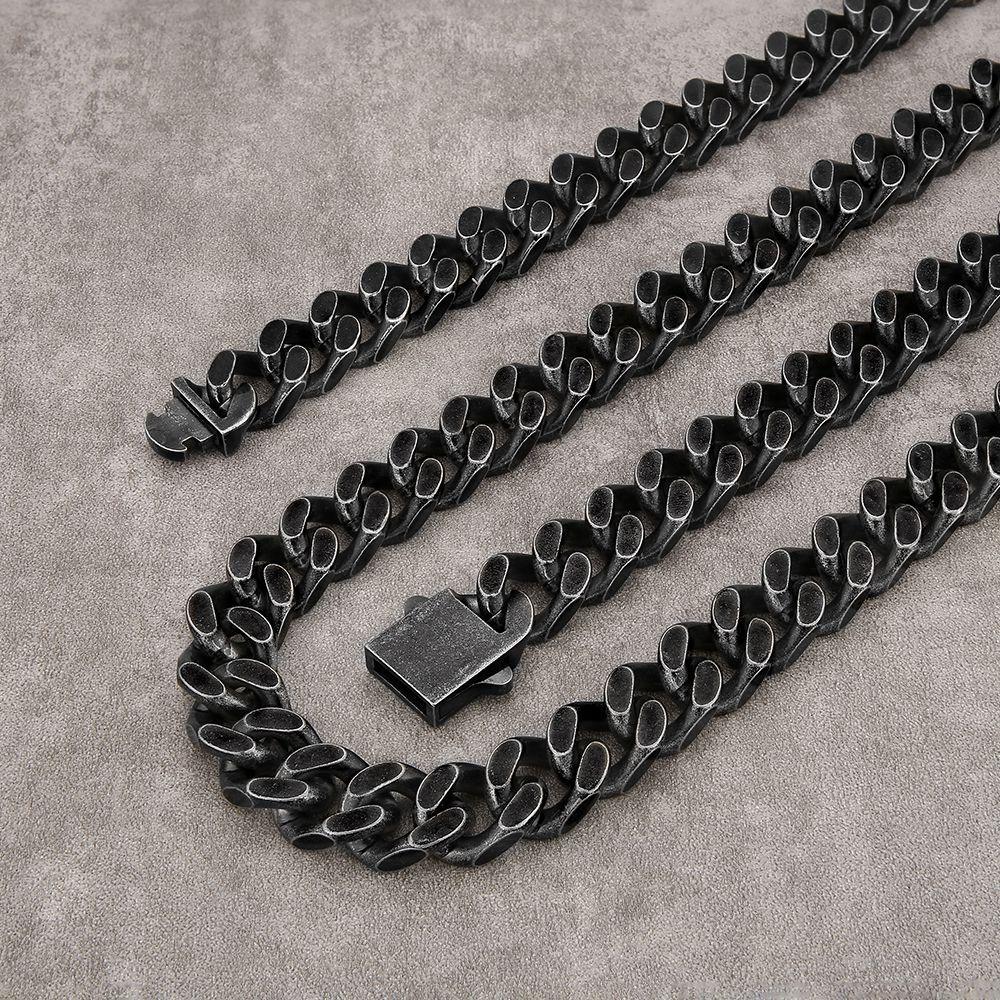 The Darth Vader II® - 14mm Black Cuban Link Chain in Black Gold 