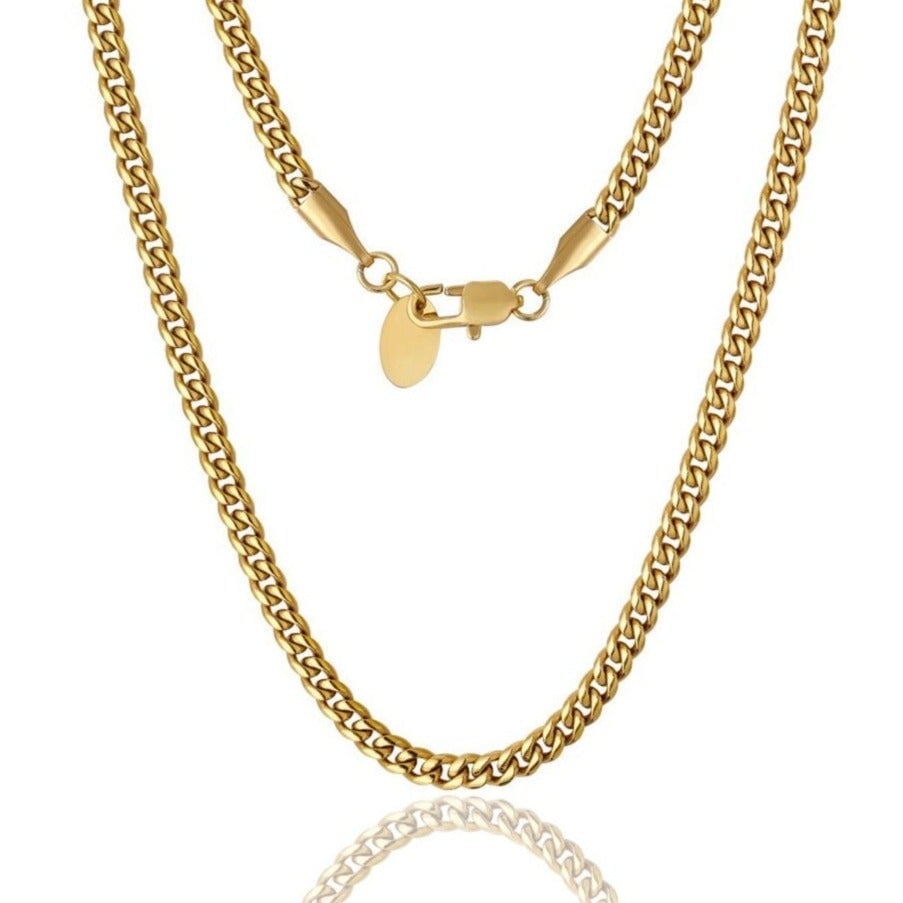 The Eternal® - 3mm Miami Cuban Link Chain 18" 18K Gold 