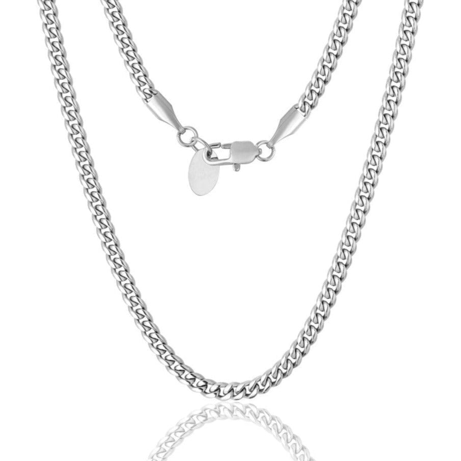 The Eternal® - 3mm Miami Cuban Link Chain 18" White Gold 