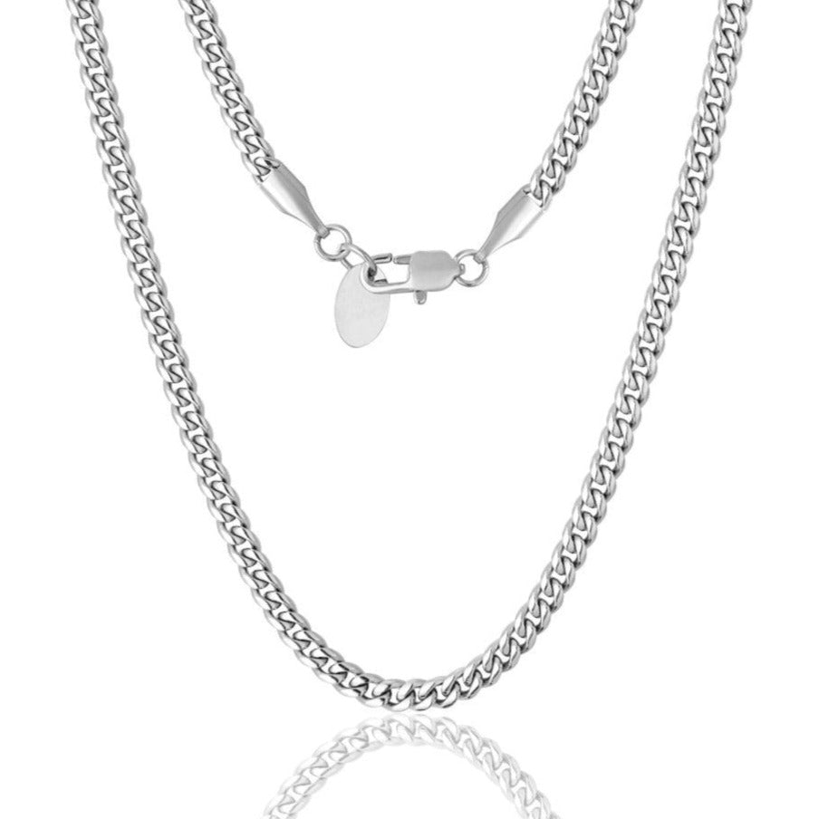 The Eternal® - 3mm Miami Cuban Link Chain 18" White Gold 