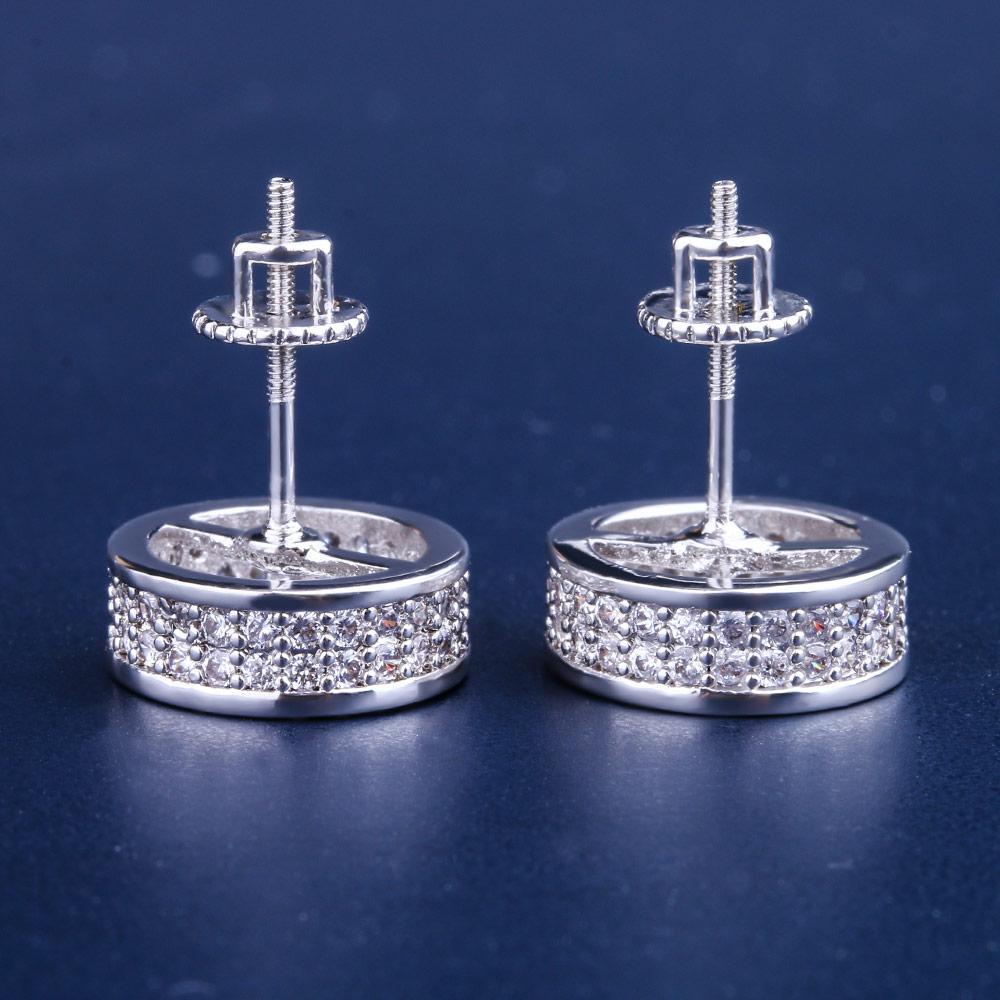 The Giant® - Iced Out 12mm Big Round Stud Earrings for Men Earrings 