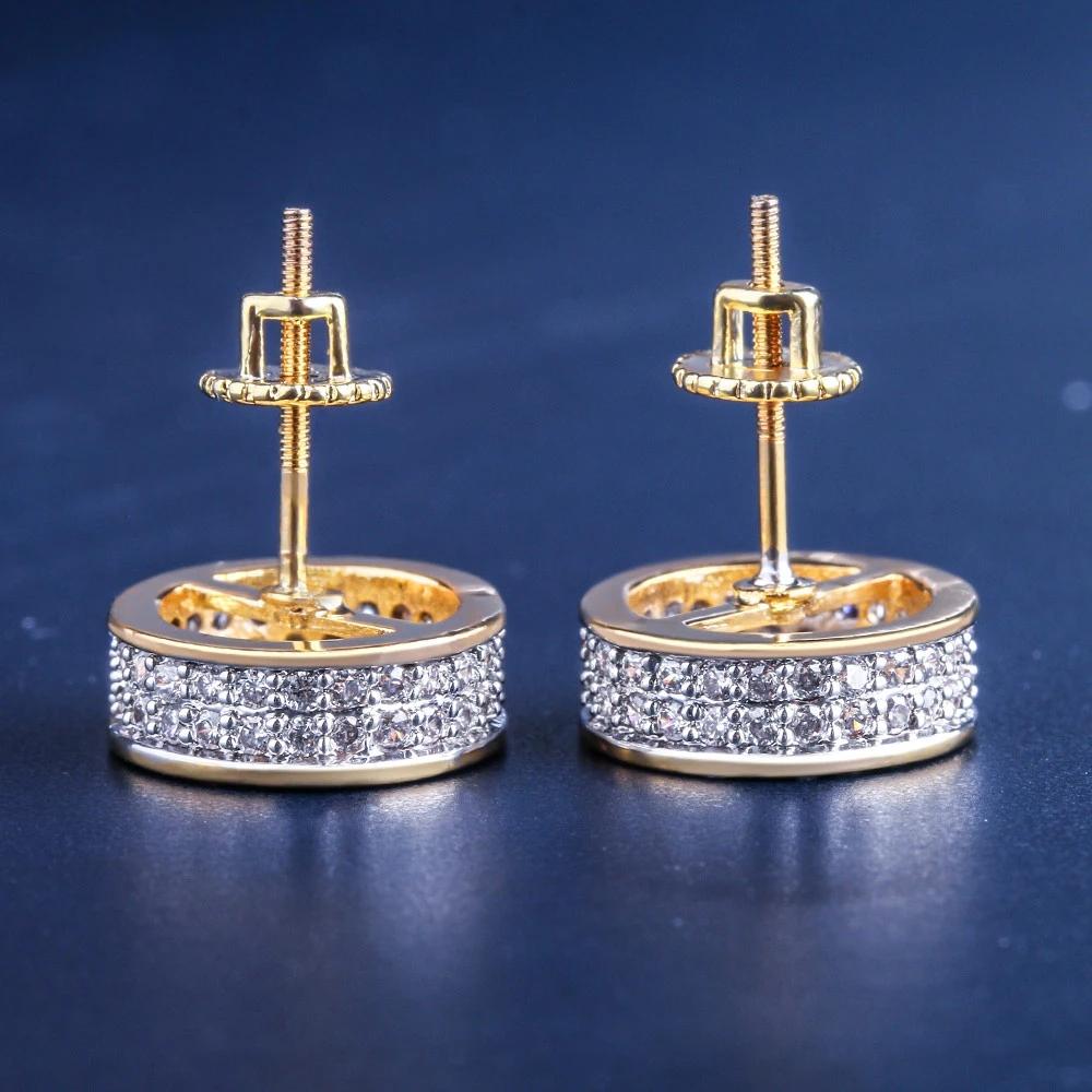 Mens Sterling Silver Blue Yellow Diamond Circle Stud Earrings – Splendid  Jewellery