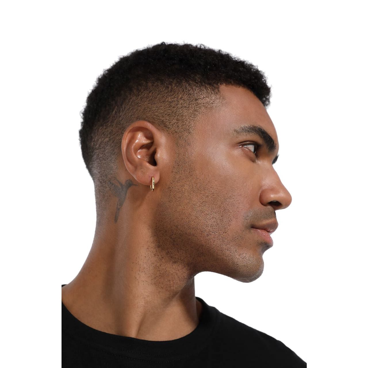 The Gold Eclipse® - 925 Sterling Silver Hoop Earrings in 14K Gold 