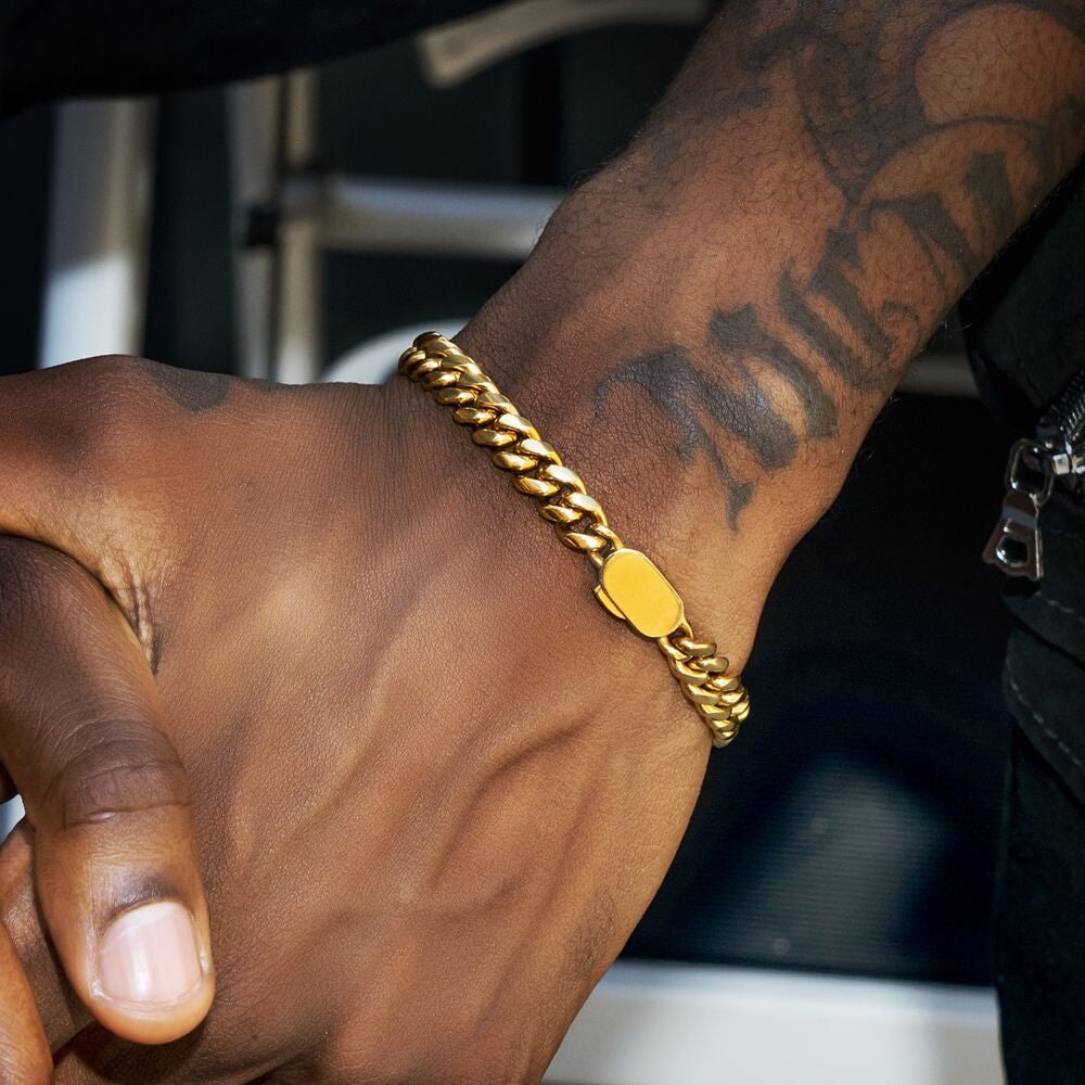 The Golden Age Ⅱ® - Cuban Link Bracelet 18K Gold (Push Button Clasp) Bracelets 