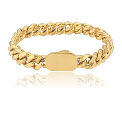 The Golden Age Ⅱ® - Cuban Link Bracelet 18K Gold (Push Button Clasp) Bracelets 