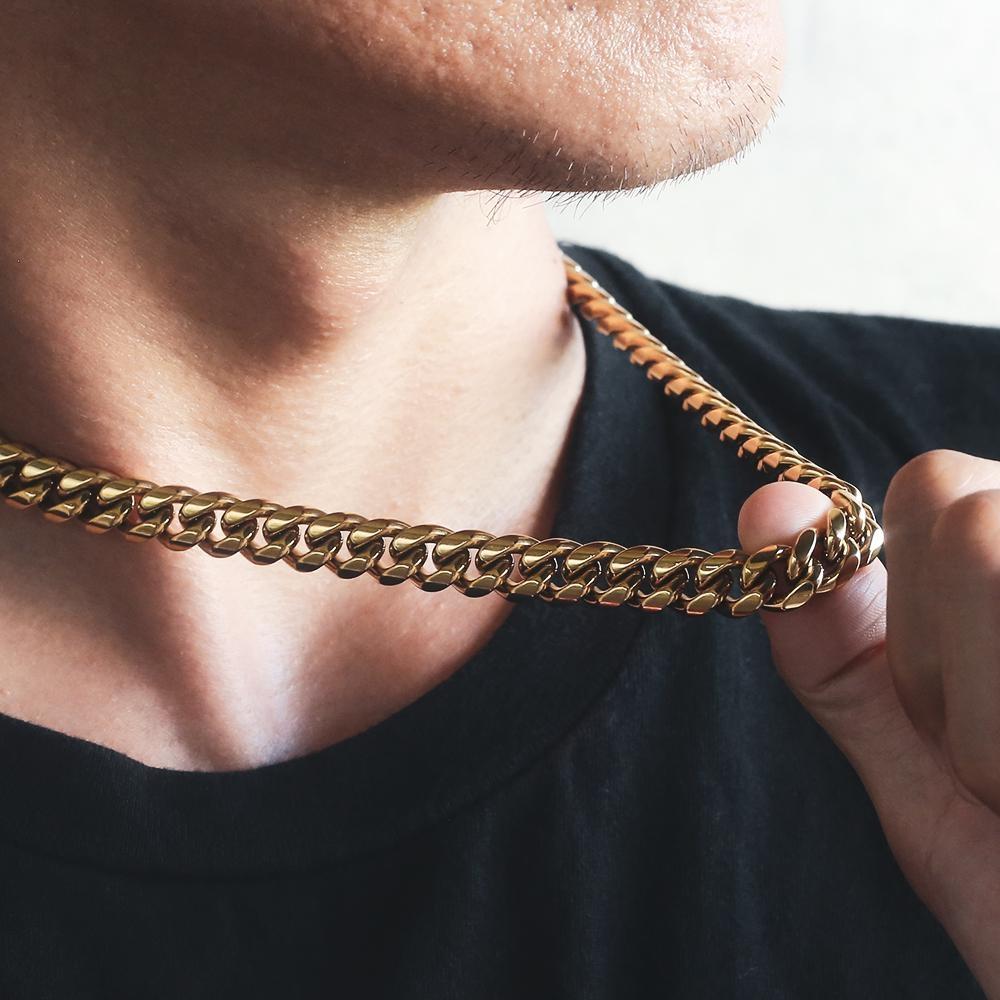 The Golden Time® - 10mm Miami Cuban Link Chain 18K Gold Plated 