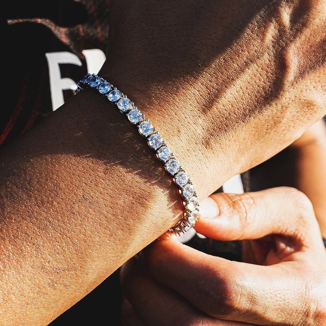 THE ICY SUMMER® - 3/4/5mm Tennis Bracelet White Gold Plated 