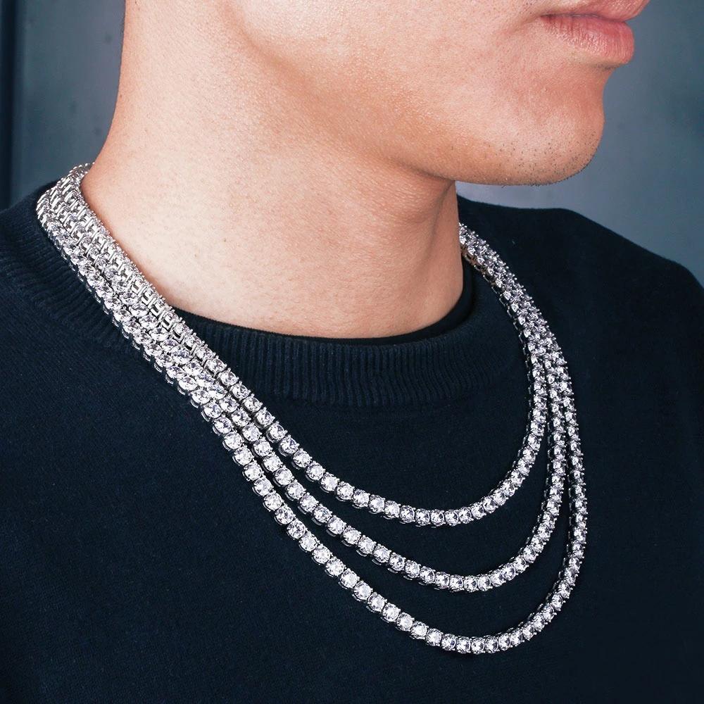 The Icy Summer® - 3/4/5mm Tennis Chain White Gold Plated 