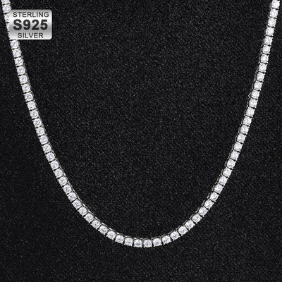 THE ICY SUMMER® - 4mm 925 Sterling Silver Tennis Chain Necklace 
