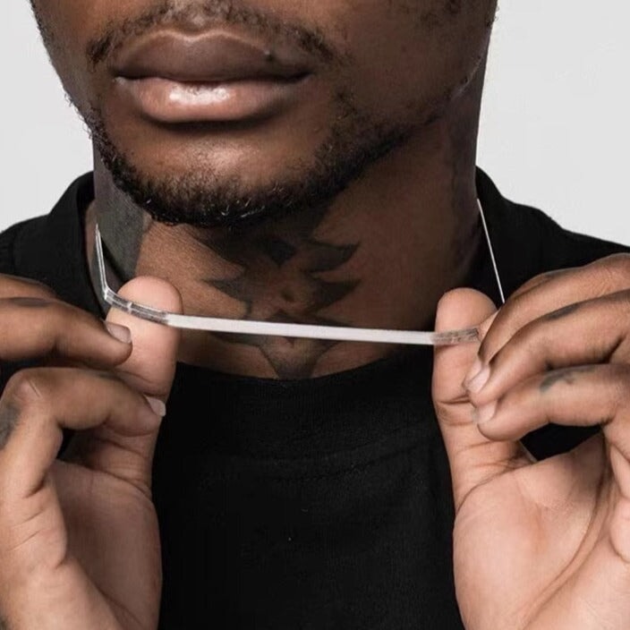 The Kukulcan Serpent® - 925 Sterling Silver Herringbone Snake Chain in White Gold 