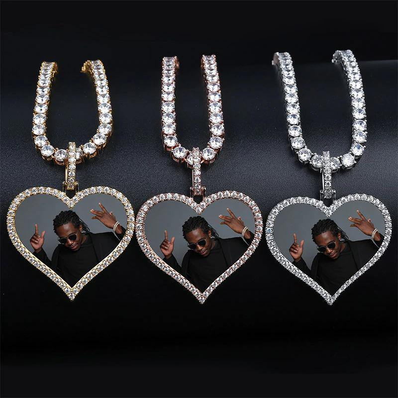 THE LOVING HEART® - Custom Iced Out Photo Pendant 