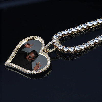 THE LOVING HEART® - Custom Iced Out Photo Pendant 