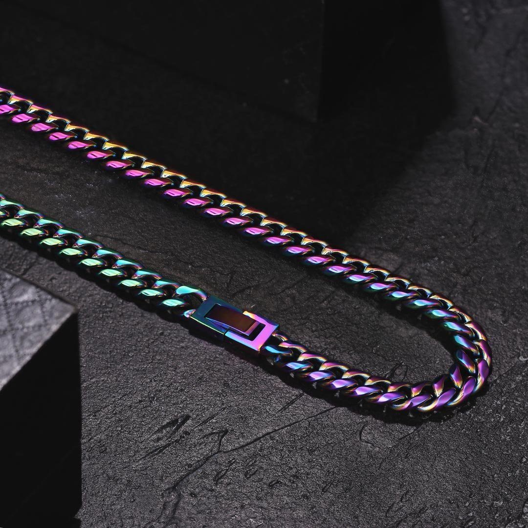 The Rainbow Baby® - 8mm Rainbow Miami Cuban Link Chain Necklaces 