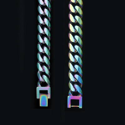 The Rainbow Bridge® - 10mm Rainbow Miami Cuban Link Chain 