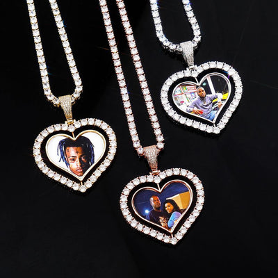 THE ROTATING LOVE® - Custom Two-faced Photo Pendant 