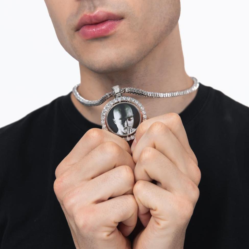 The Rotating Memories® - Custom Two-Faced Photo Pendant CUSTOM 