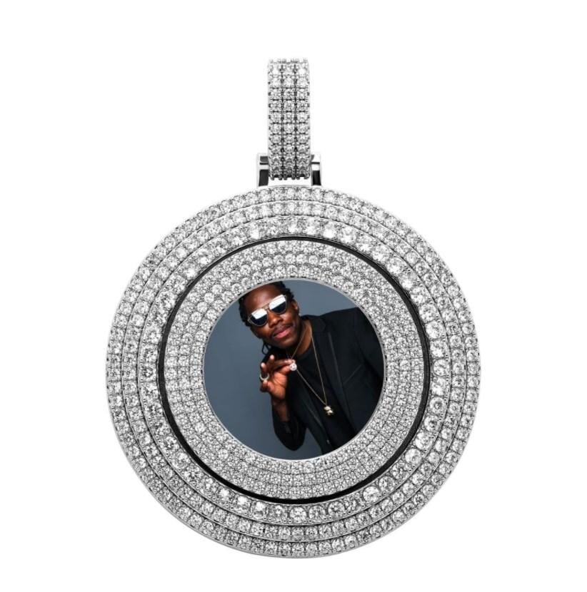 THE SPINNING MIND® - Custom Big Round Spinning Photo Pendant 