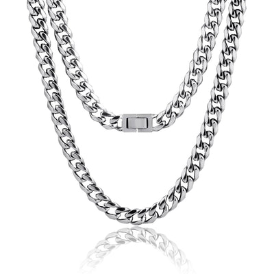 The Stormtrooper®- 10mm Miami Cuban Link Chain White Gold Plated 