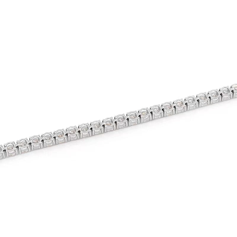 VVS1 Moissanite Diamond 925 Sterling Silver Tennis Chain in White Gold Necklaces 