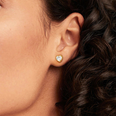 Women's Twisted Heart-shaped Diamond Stud Earrings Earrings 
